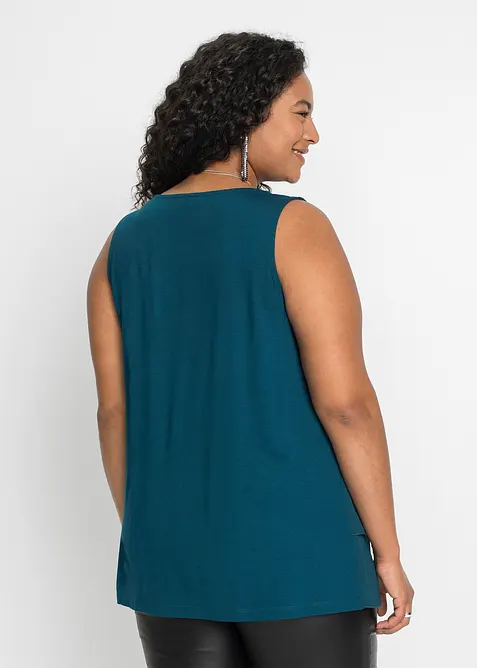 Top se zipem, z udržiteln&eacute; visk&oacute;zy, bonprix