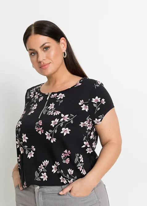 Oversize tričko z bavlněné směsi, bonprix