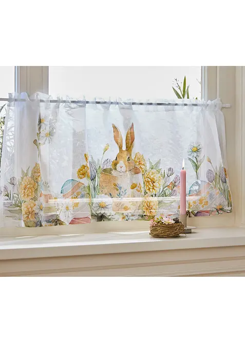 Vitr&aacute;žkov&aacute; z&aacute;clona s nati&scaron;těn&yacute;mi zaj&iacute;čky, bonprix