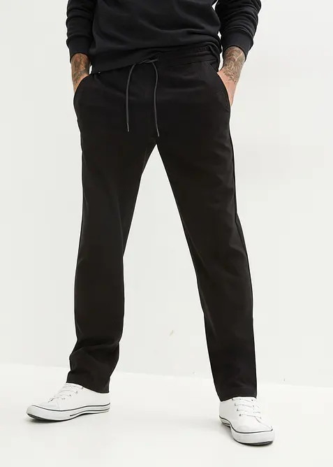 Strečové chino kalhoty bez zapínání, Relaxed Fit, Straight, bonprix