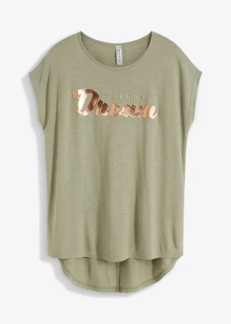 Dlouh&eacute; triko z visk&oacute;zov&eacute; směsi, bonprix