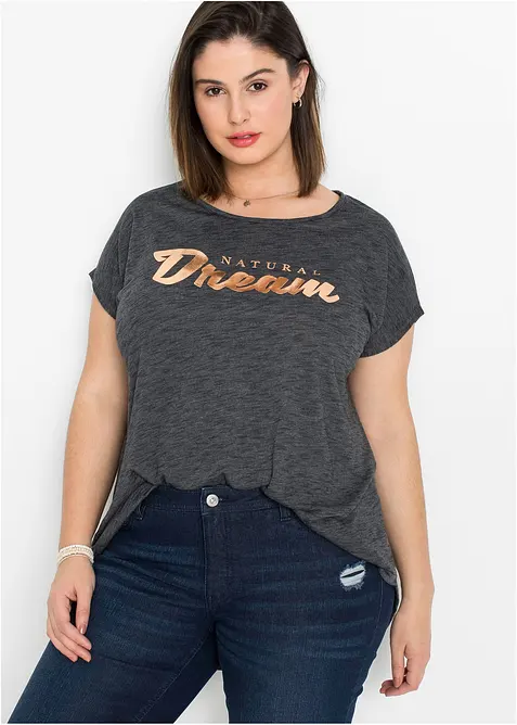 Dlouh&eacute; triko z visk&oacute;zov&eacute; směsi, bonprix