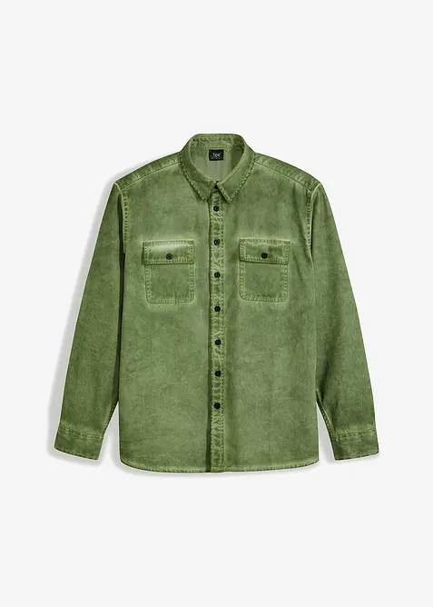 Košile s dlouhým rukávem a sepraným vzhledem, z čisté bavlny, bonprix