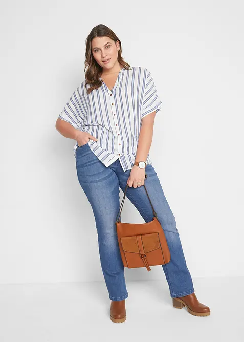 Halenka ze spl&yacute;vav&eacute; mačkan&eacute; visk&oacute;zy, bonprix