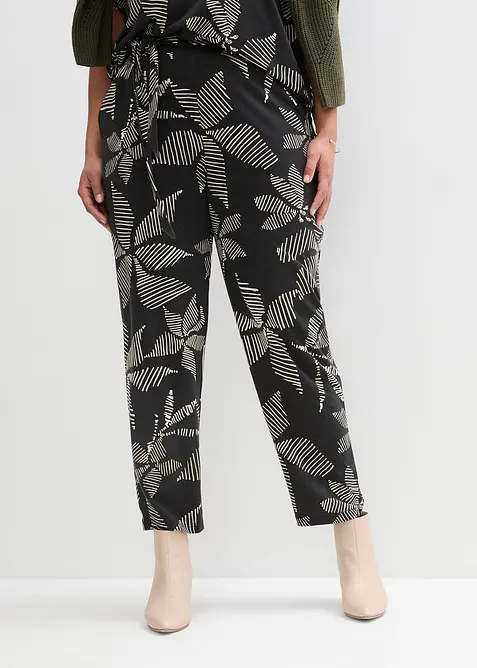 Kalhoty bez zap&iacute;n&aacute;n&iacute; a s tkaničkou, bonprix