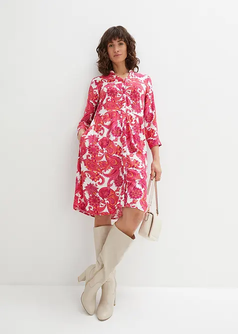 Košilové šaty ze splývavé viskózy, bonprix