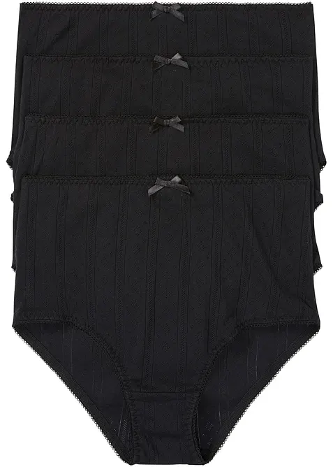 Vysok&eacute; kalhotky z lehk&eacute; bavlny (4 ks v balen&iacute;), bonprix