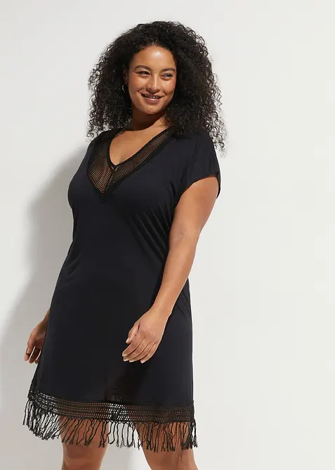 Transparentní plážové šaty z viskózy, bonprix