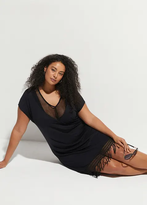 Transparentní plážové šaty z viskózy, bonprix