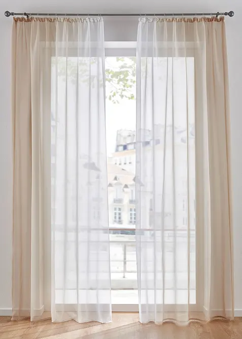 Z&aacute;clona s barevn&yacute;m přechodem (2 ks), s recyklovan&yacute;m polyesterem, bonprix