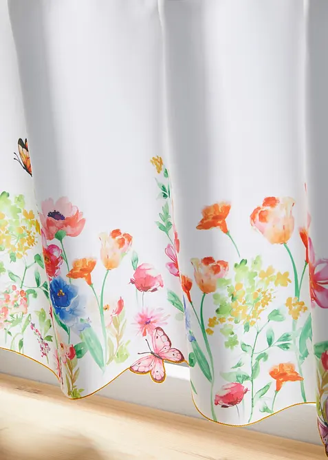 Vitr&aacute;žkov&aacute; z&aacute;clona s květy, bonprix