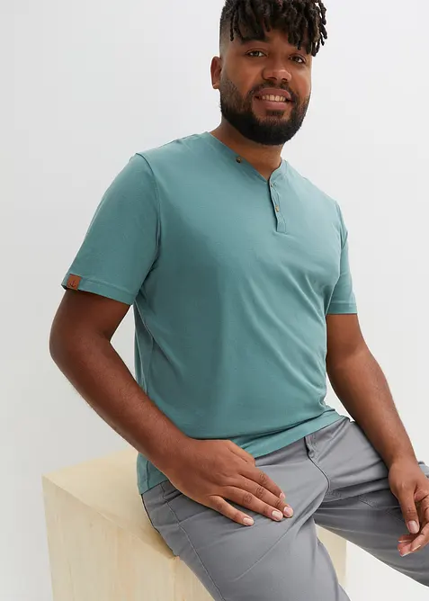 Henley tričko z čisté organické bavlny (2 ks v balení), bonprix