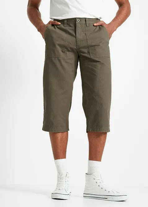 Dlouh&eacute; bermudy s nakl&aacute;dan&yacute;mi kapsami, Regular Fit, bonprix