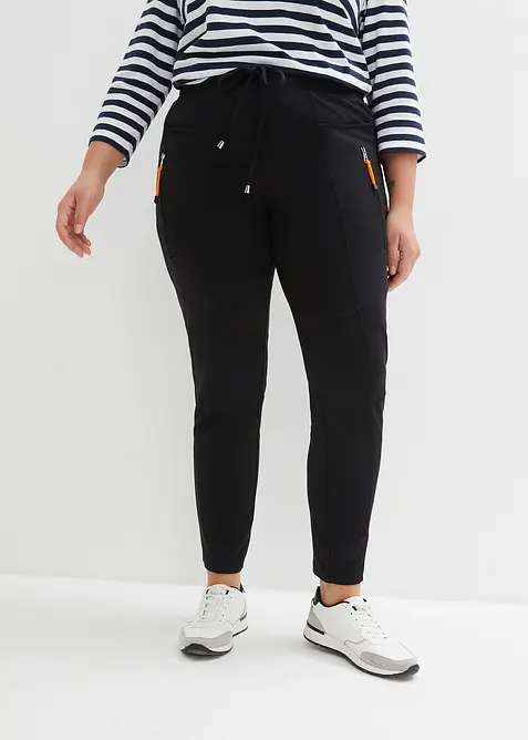 Kalhoty bez zap&iacute;n&aacute;n&iacute;, z pohodln&eacute;ho materi&aacute;lu Punto di Roma, bonprix