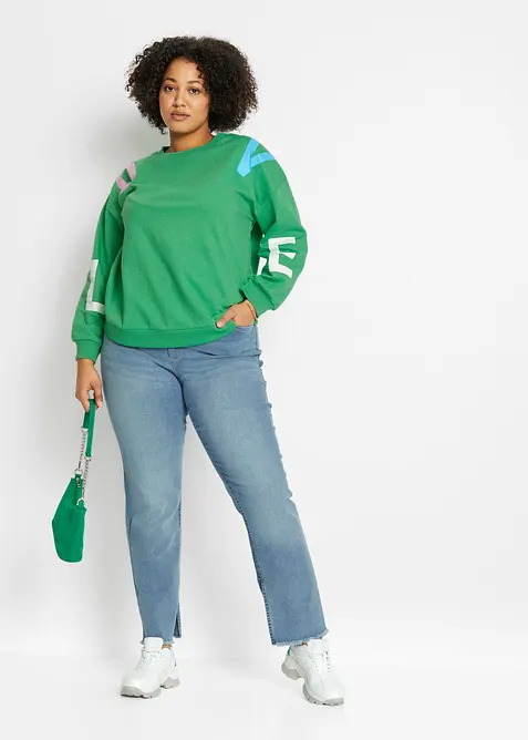 Oversize mikina z měkké bavlněné směsi, bonprix