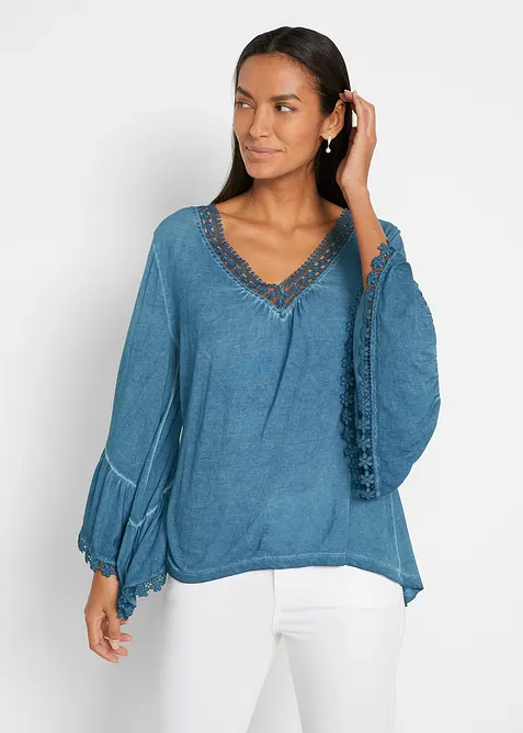 &Uacute;pletov&aacute; tunika s krajkou, bonprix