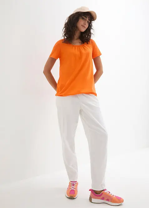 Triko s čist&eacute; bavlny, kr&aacute;tk&yacute; ruk&aacute;v, bonprix