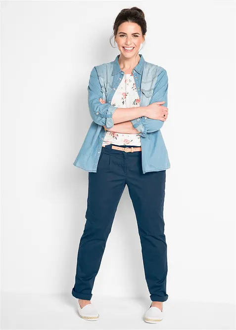 Strečov&eacute; chino kalhoty, bonprix