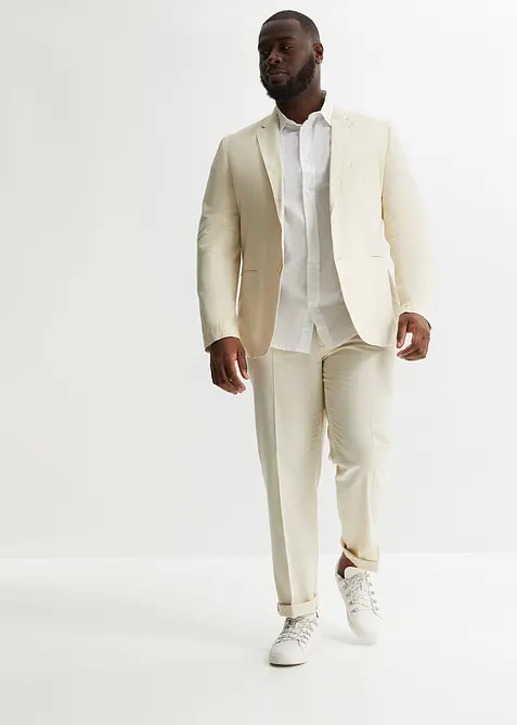 Oblek ze vzdu&scaron;n&eacute; směsi se lnem (2d&iacute;ln&yacute;), Regular Fit, bonprix