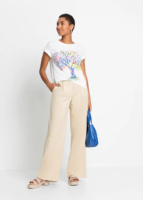 Tričko s potiskem z organick&eacute; bavlny, bonprix