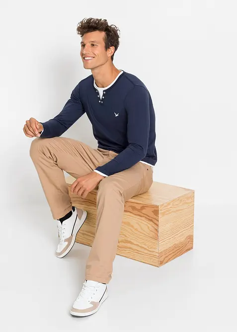 Triko 2 v 1, dlouhý rukáv (2 ks v balení), bonprix