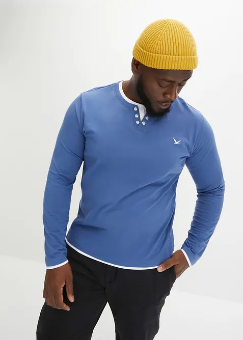 Tričko 2 v 1, dlouh&yacute; ruk&aacute;v (2 ks v balen&iacute;), bonprix