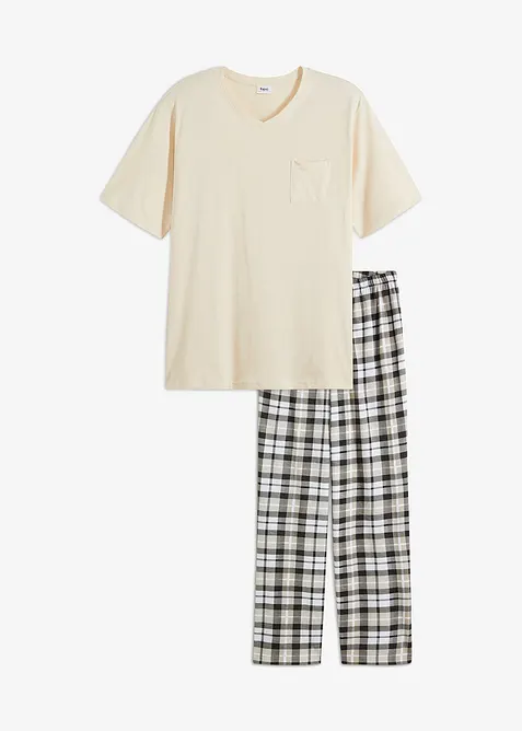 Pyžamo s kr&aacute;tk&yacute;m ruk&aacute;vem, z organick&eacute; bavlny, bonprix