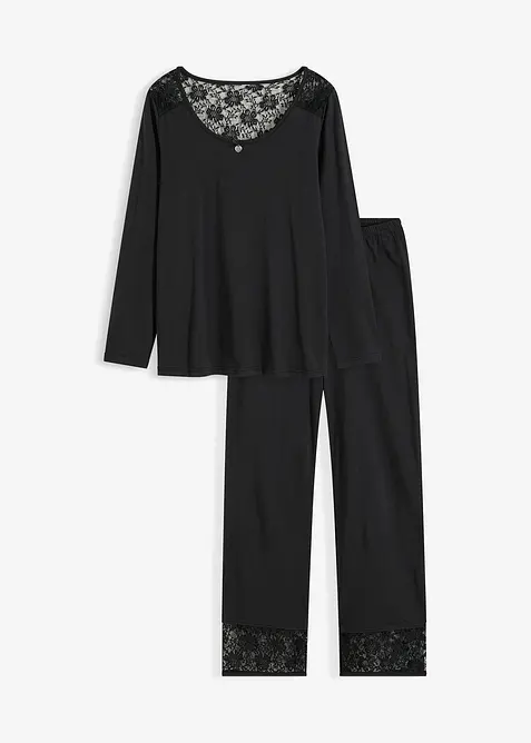 Pyžamo s jemnou krajkou, bonprix