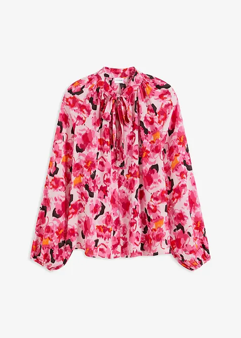 Šifónová halenka s mašlí u krku, bonprix