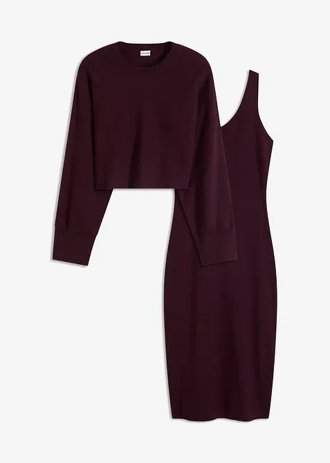 Pletená souprava se šaty (2dílná souprava), bonprix