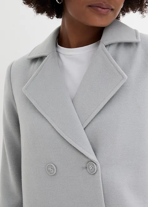 Kabanový kabátek s pletenými rukávy, bonprix