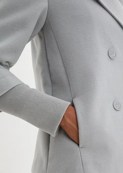 Kabanový kabátek s pletenými rukávy, bonprix