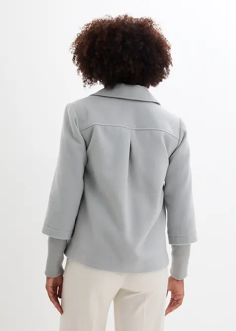 Kabanový kabátek s pletenými rukávy, bonprix