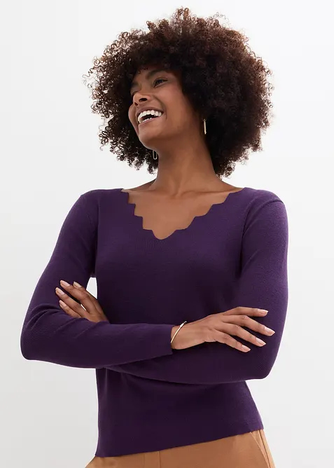 Svetr z jemné pleteniny z měkké viskózové směsi, bonprix