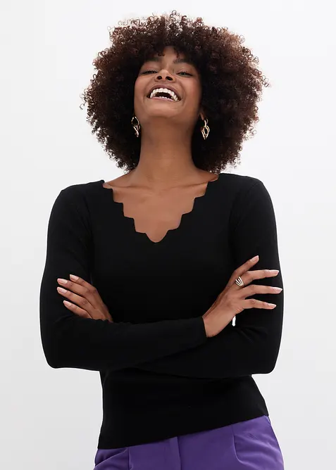 Svetr z jemn&eacute; pleteniny z měkk&eacute; visk&oacute;zov&eacute; směsi, bonprix