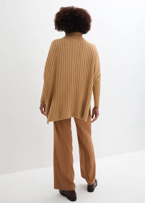 Oversize svetr ve stylu ponča, bonprix