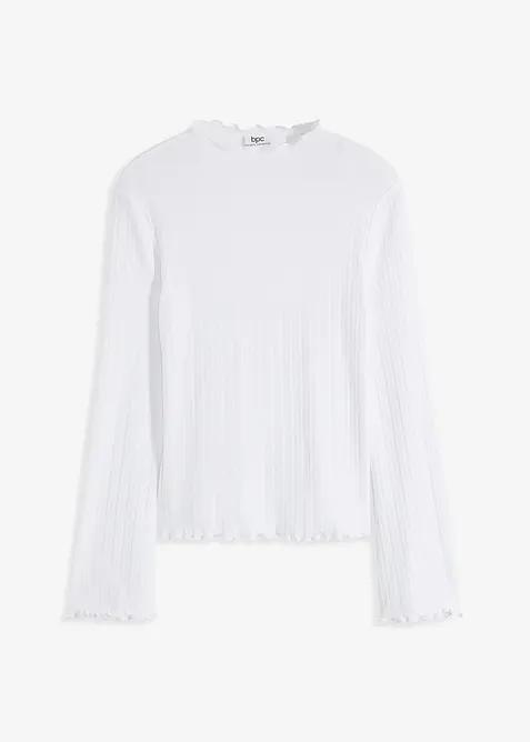 Žebrované triko, dlouhý rukáv, bonprix