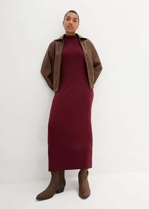 Dlouhé šaty z jemné pleteniny ze splývavé viskózové směsi, bonprix