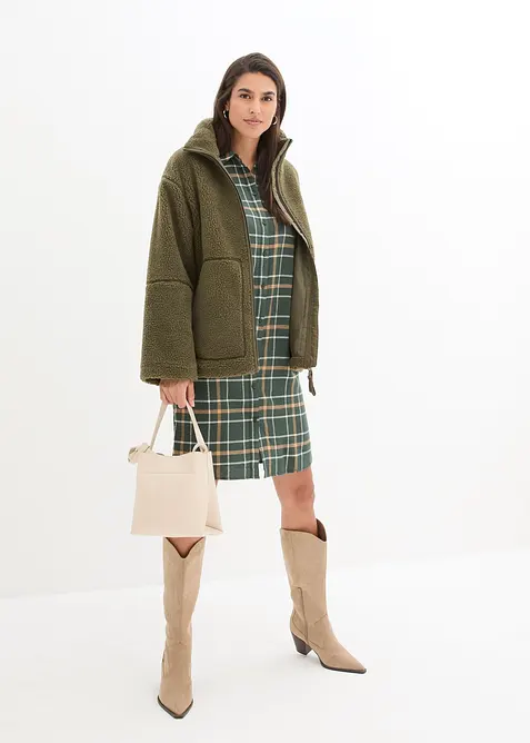 Bunda z medv&iacute;dkov&eacute;ho fl&iacute;su, s pod&scaron;&iacute;vkou, bonprix