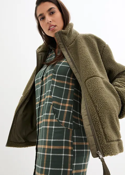 Bunda z medv&iacute;dkov&eacute;ho fl&iacute;su, s pod&scaron;&iacute;vkou, bonprix