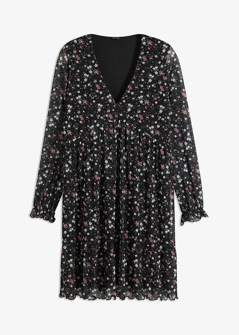 Žerzejové šaty ze síťoviny, bonprix