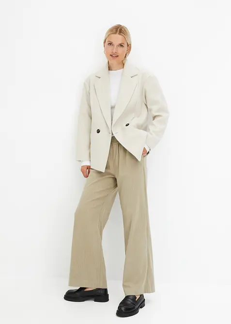 Kalhoty Palazzo ve vlněném vzhledu, bonprix