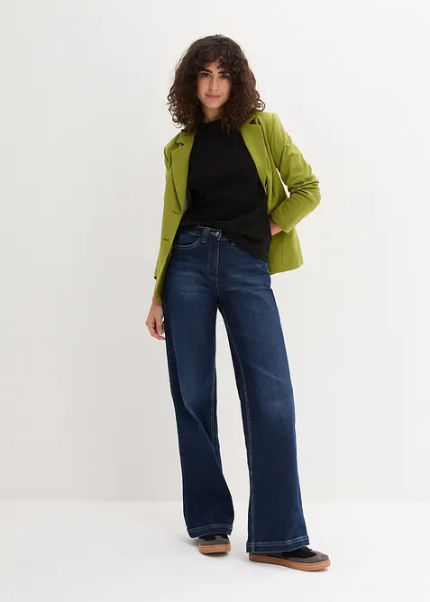 Žebrovan&eacute; triko z čist&eacute; bavlny, dlouh&yacute; ruk&aacute;v, bonprix