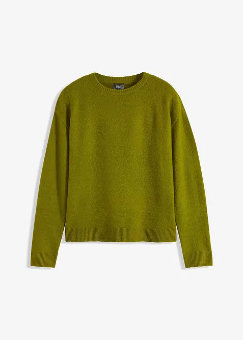 Svetr s kulat&yacute;m v&yacute;střihem a spadl&yacute;mi rameny, bonprix