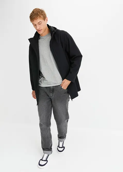 Softshellová parka s odnímatelnou kapucí, bonprix