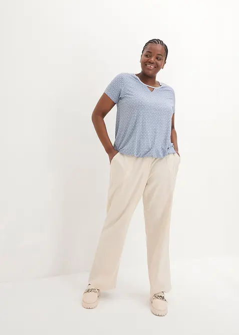 Tričko s gumou, kr&aacute;tk&yacute; ruk&aacute;v, bonprix