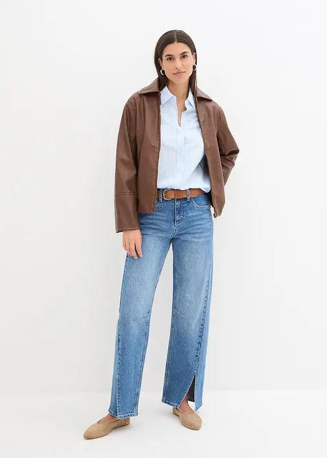 Košilová halenka z čisté bavlny, bonprix