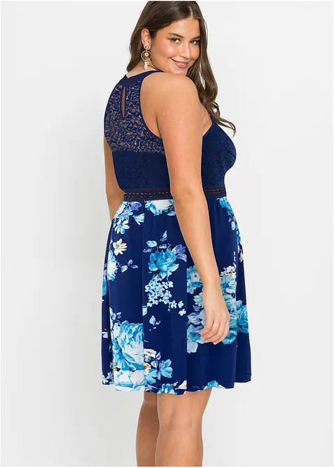 Žerzejové šaty s krajkou, bonprix