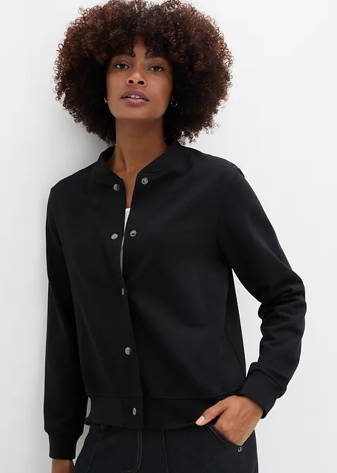 Mikina s knoflíkovou lištou, bonprix