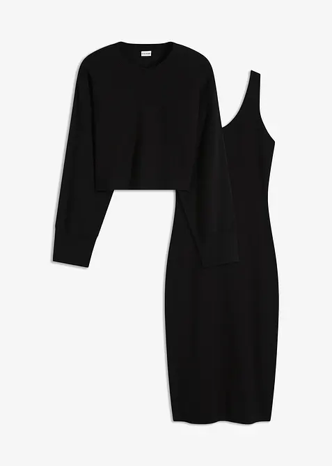 Pletená souprava se šaty (2dílná souprava), bonprix